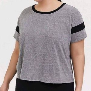 Torrid Gray Crop Tee - Plus Size 00